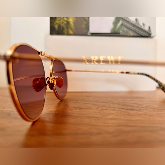 KREWE FOLDING Sunglasses - RAMPART FOLD - 18K + Matte Black Fade + Poppy Noir - Picture 10 of 15